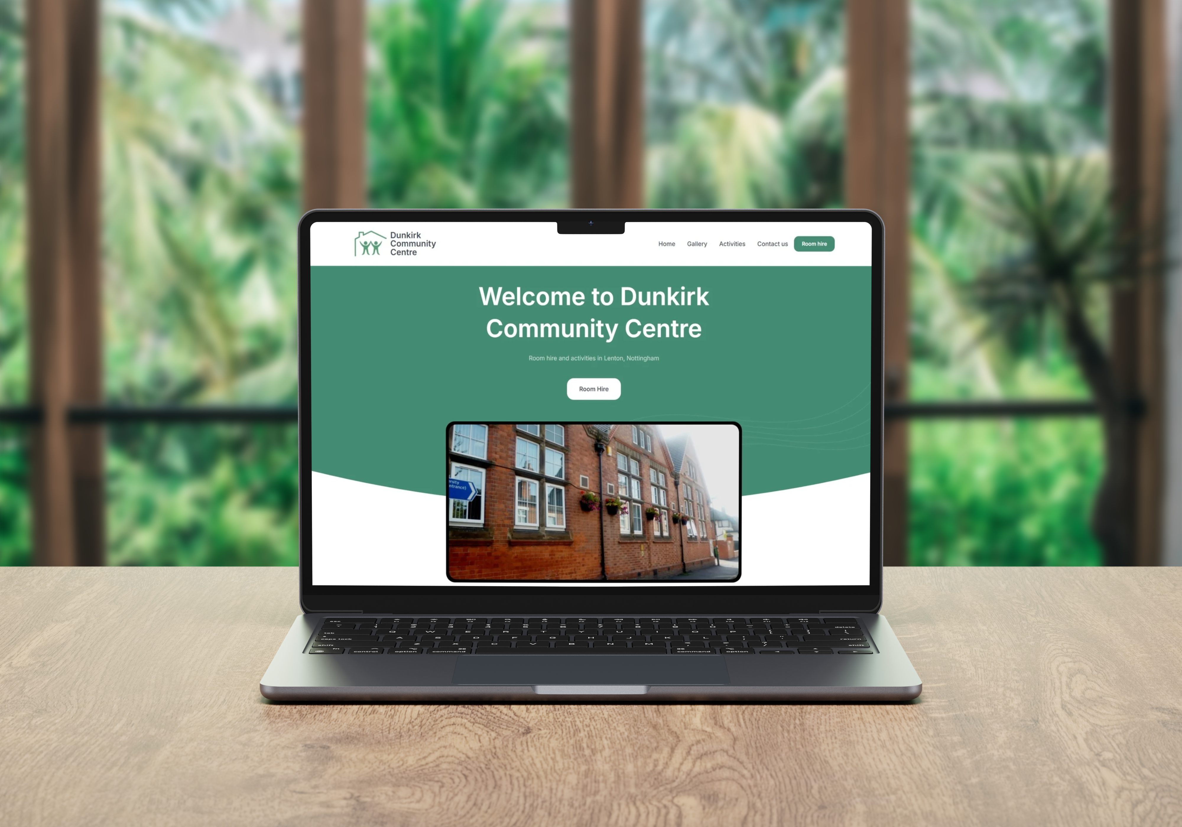 Dunkirk Community Centre Mockup Laptop